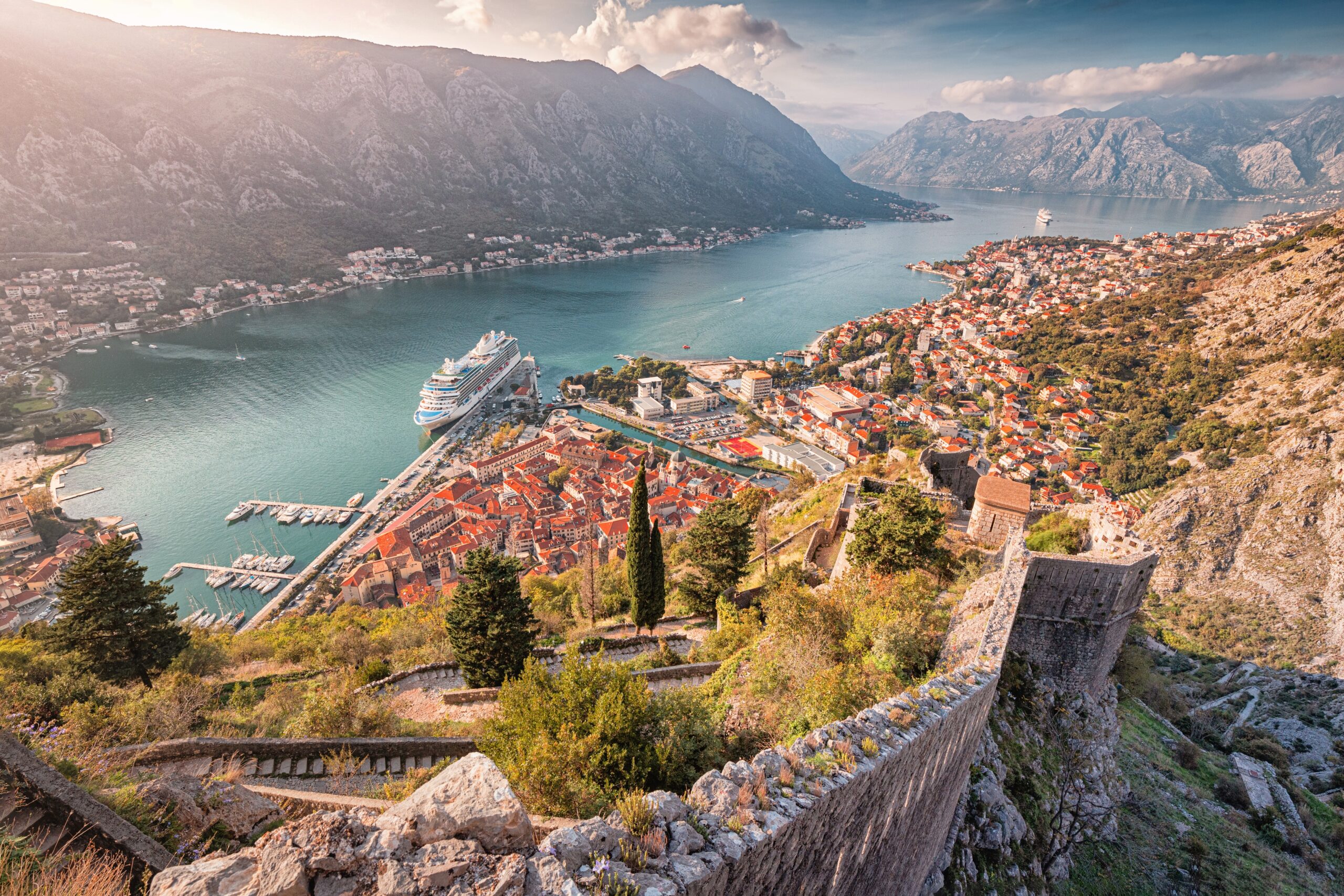 A,Stunning,View,Of,Kotor,,Montenegro,,With,Its,Historic,Fortress